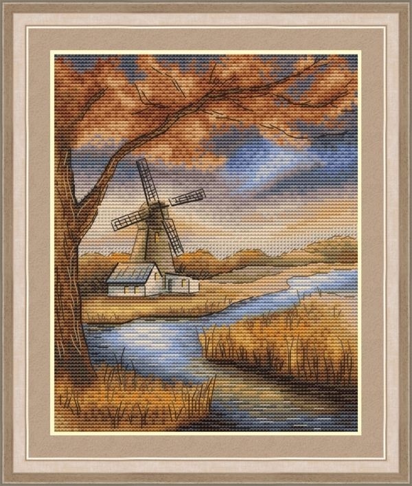 Mill by the River Cross Stitch Pattern фото 2