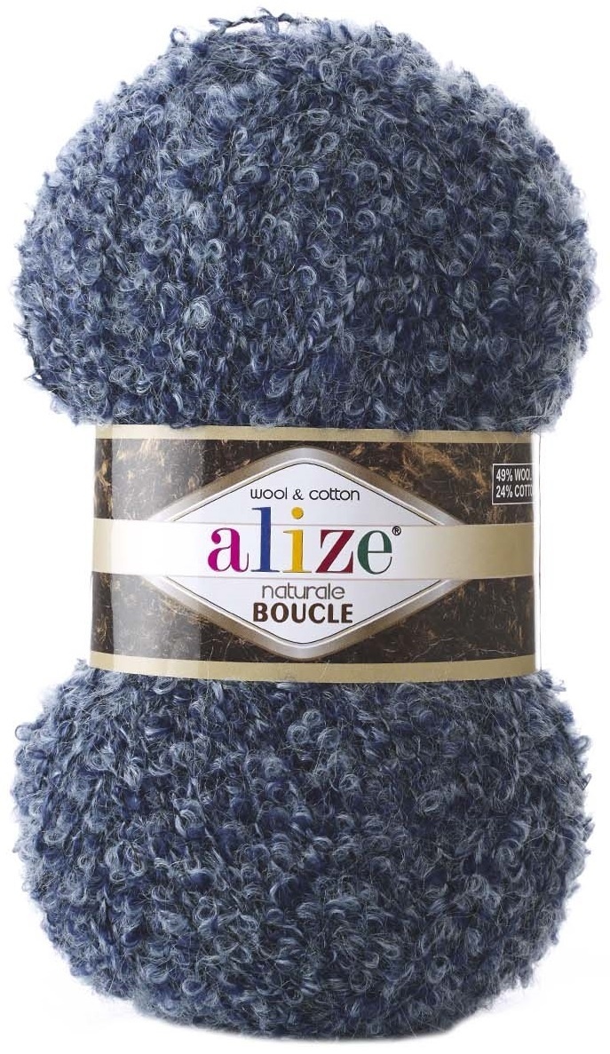 Alize Naturale Boucle, 49% Wool, 24% Cotton, 24% Acrylic, 3% Polyester 5 Skein Value Pack, 500g фото 9