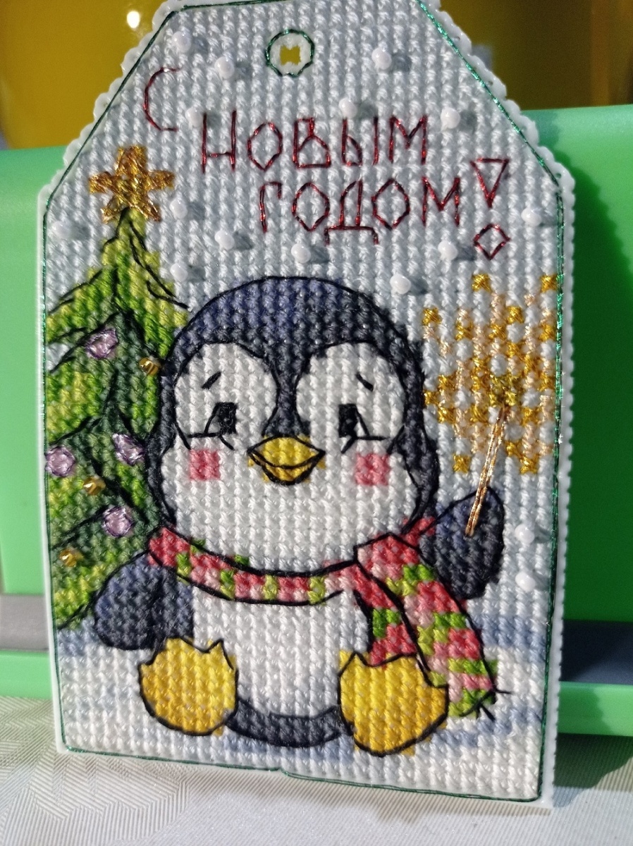 Christmas Tags. Penguin Cross Stitch Pattern фото 4