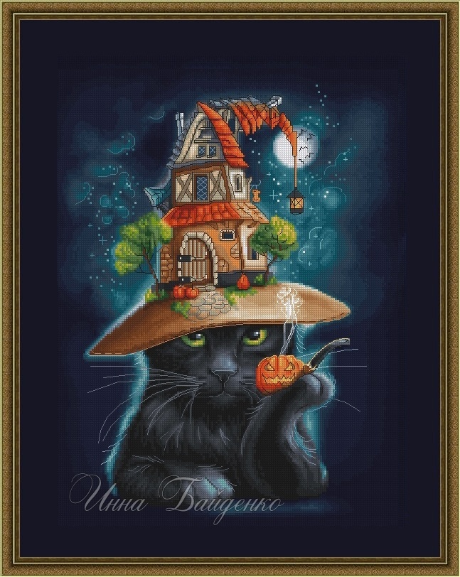 Secrets of the Black Cat Cross Stitch Pattern фото 1