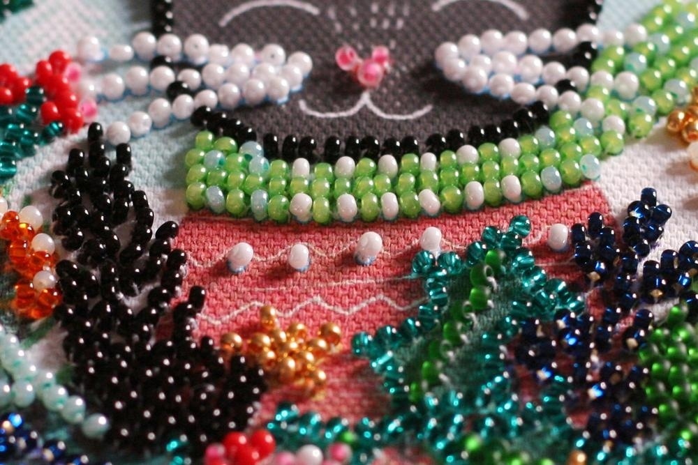 Meow Christmas Bead Embroidery Kit фото 4