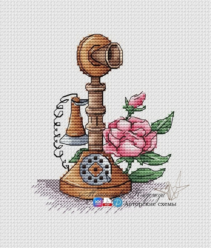 Telephone 5 Cross Stitch Pattern фото 1