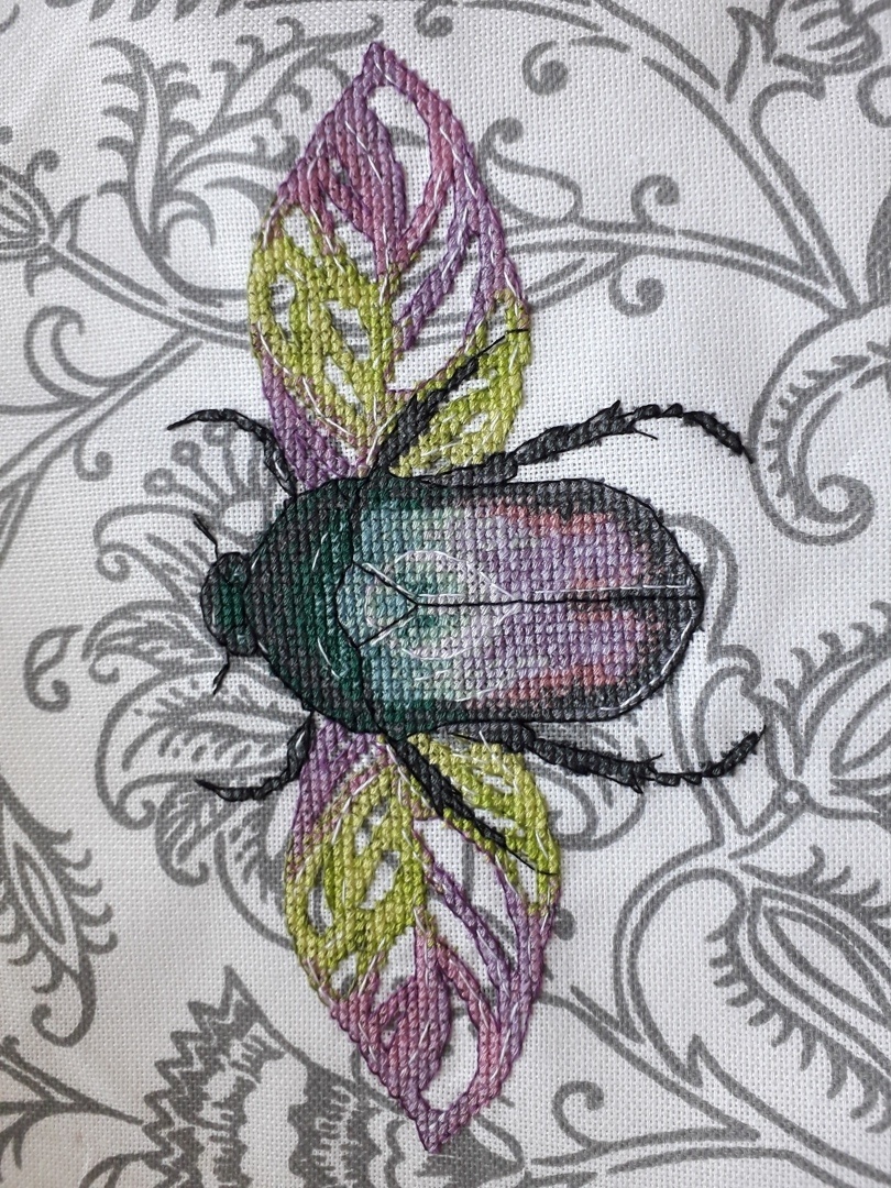 Rainbow Beetle Cross Stitch Pattern фото 3