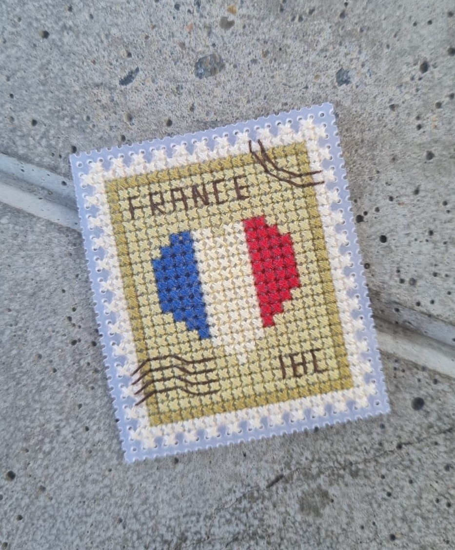 France Postage Stamp Cross Stitch Pattern фото 2