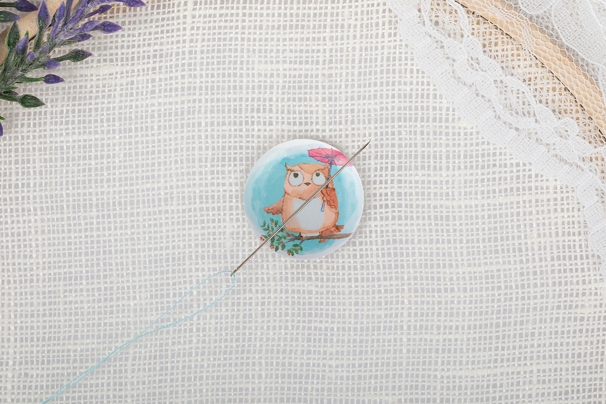 Magnetic Needle Minder №39 Owl with Umbrella фото 3