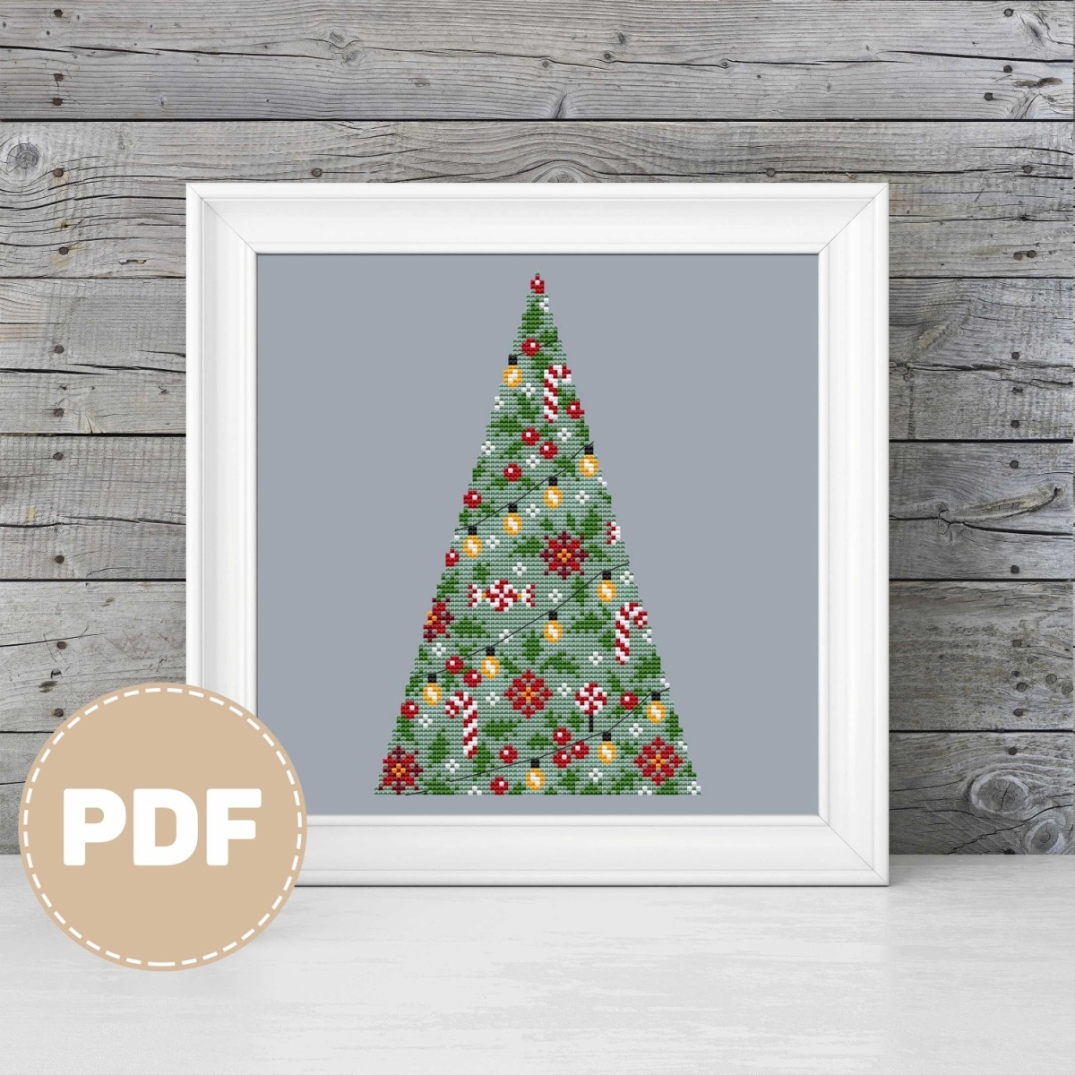Christmas Tree Simple Cross Stitch Pattern фото 10