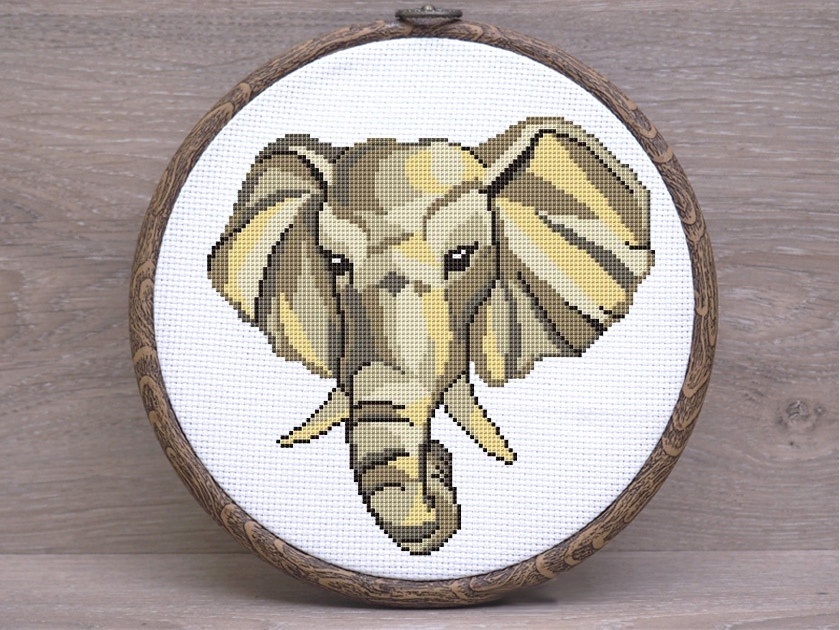 Elephant Modern Cross Stitch Pattern фото 2