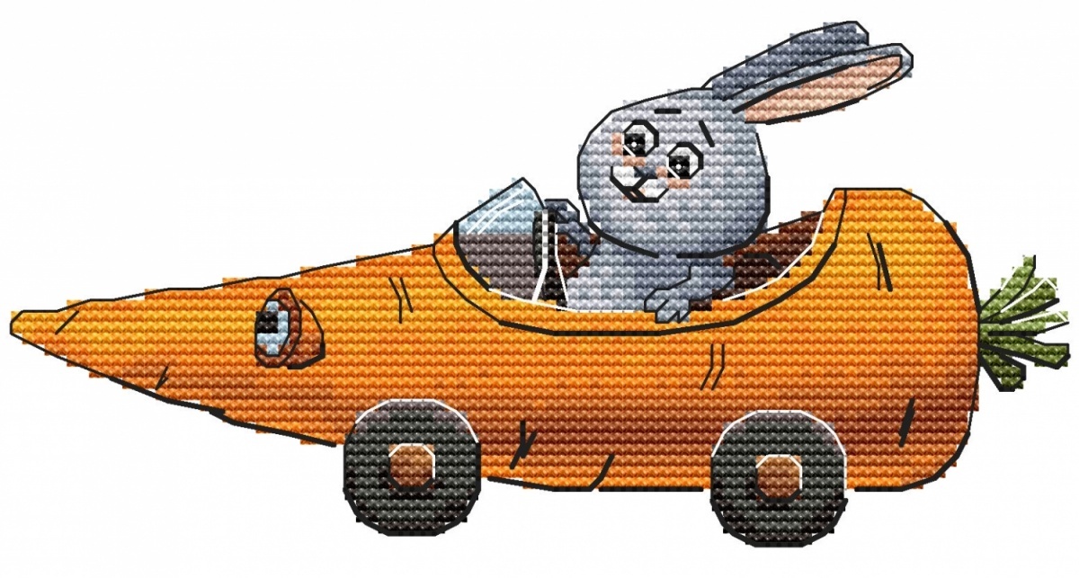 Carrot Car and Spring Trailers Cross Stitch Pattern фото 2