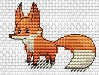 Fox Cubs Cross Stitch Pattern фото 3