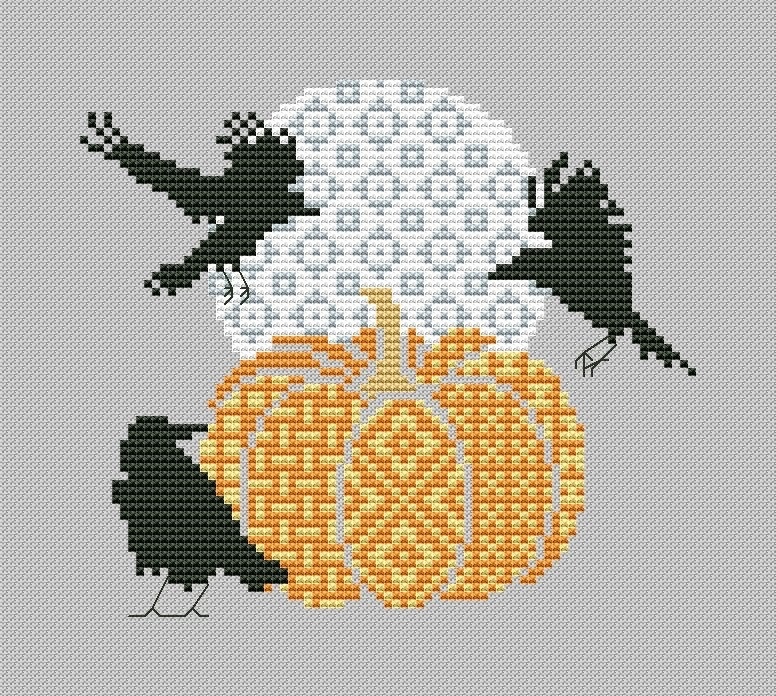 Carrion-crows Cross Stitch Pattern фото 1