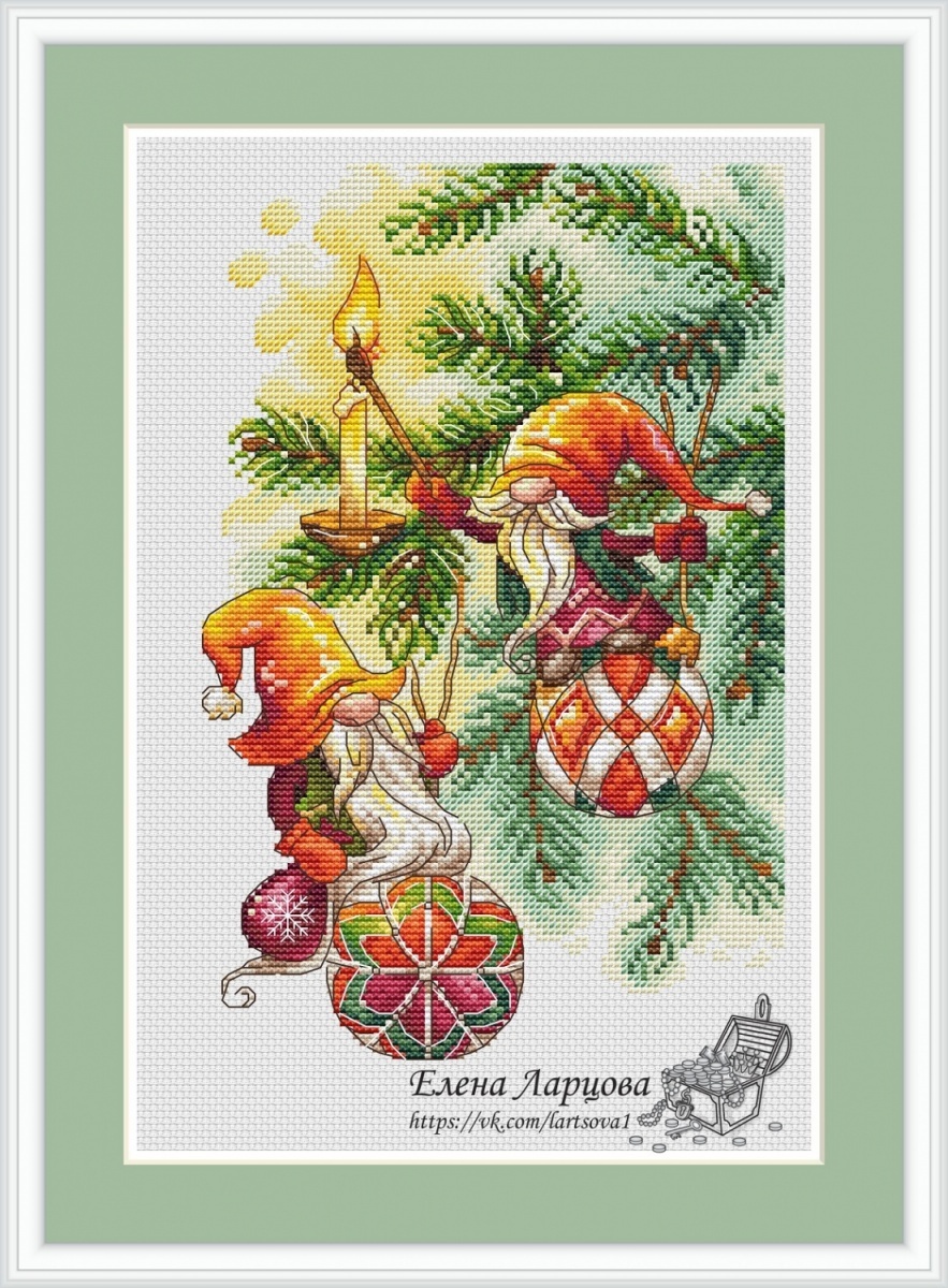 Christmas Wizards Cross Stitch Pattern фото 1