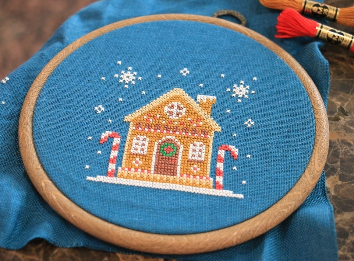A Gingerbread House Cross Stitch Pattern фото 2