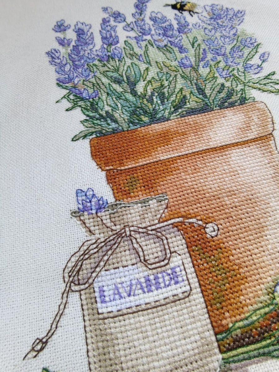 Lavender Flowers Cross Stitch Pattern фото 4