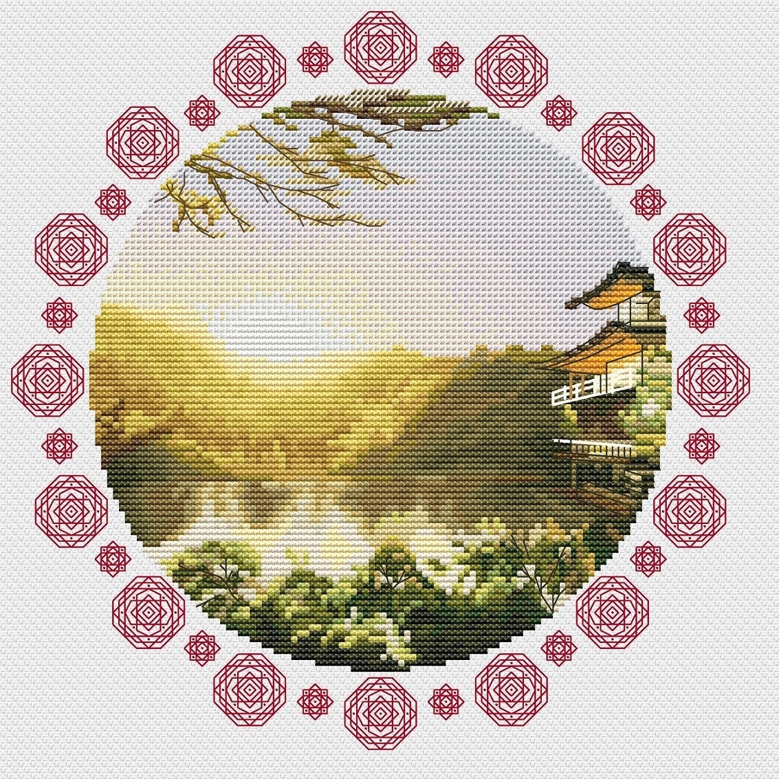 Oriental Inspiration Cross Stitch Pattern фото 1