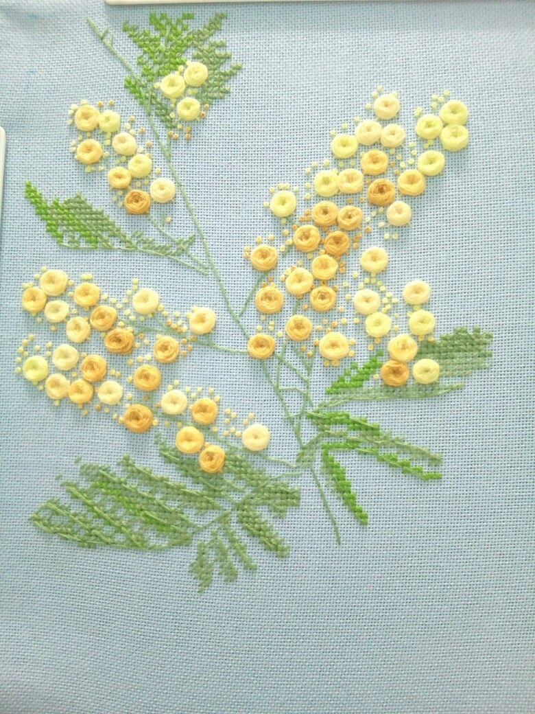 Mimosa Cross Stitch Pattern фото 1
