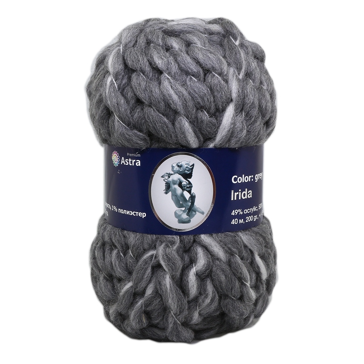 Astra Premium Iris, 50% wool, 49% acrylic, 1% polyester, 2 Skein Value Pack, 400g фото 4