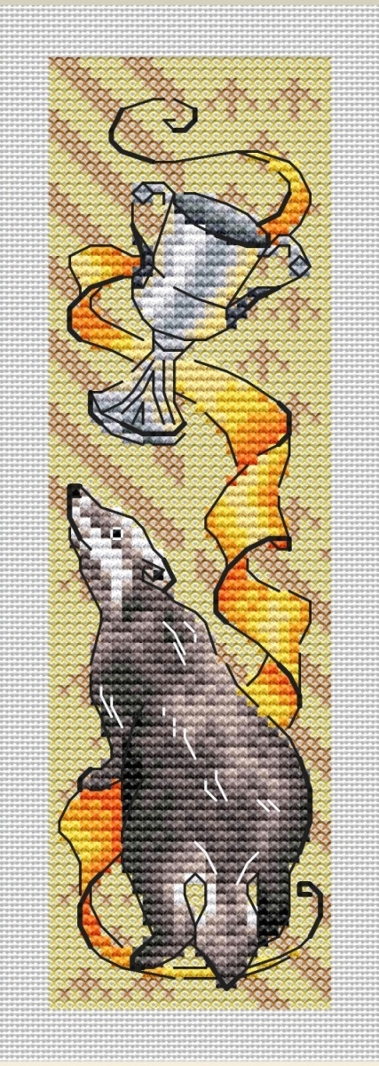 Magic Bookmarks. Yellow Cross Stitch Pattern фото 1