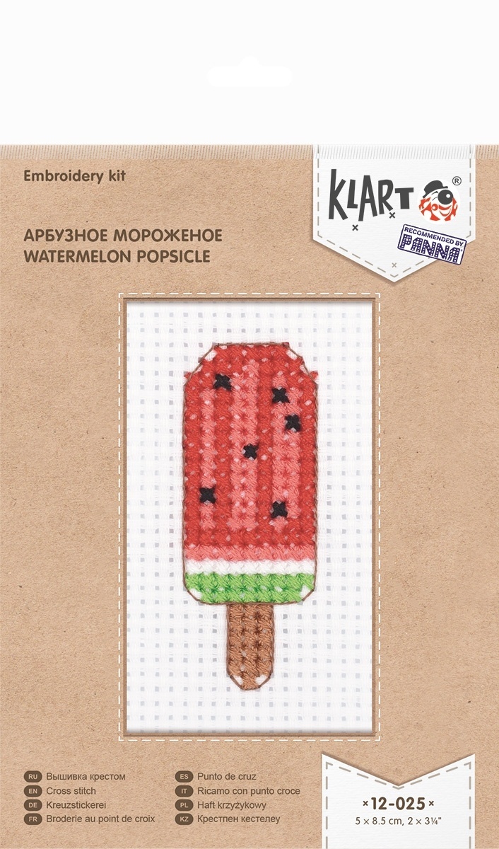 Watermelon Popsicle Cross Stitch Kit фото 2