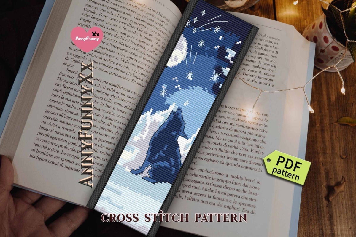 Bookmark. Moonlit Night Cross Stitch Pattern фото 6