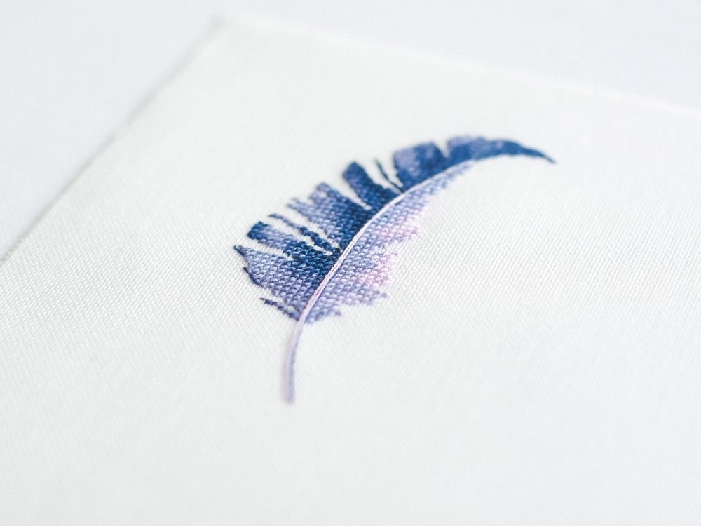 Blue Feather Cross Stitch Pattern фото 3