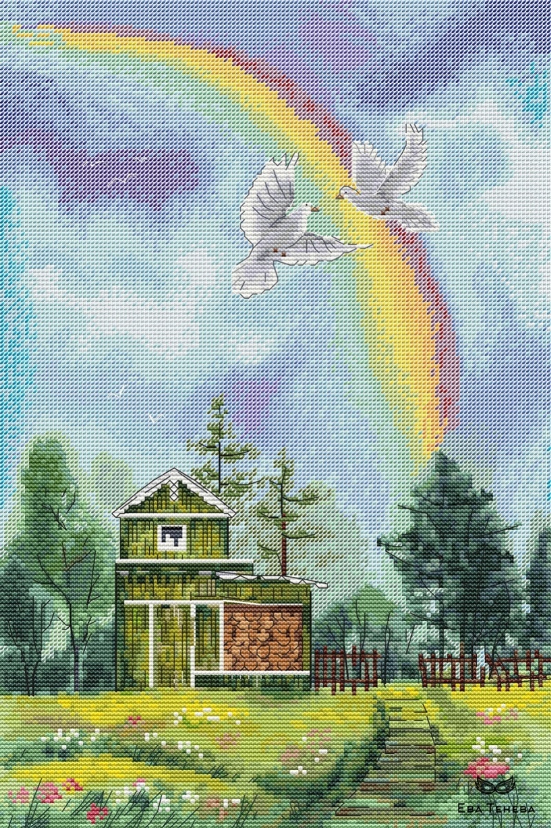 Love and Doves Cross Stitch Pattern фото 1
