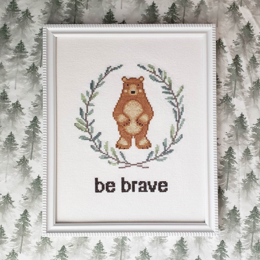 Be Brave Cross Stitch Chart фото 3