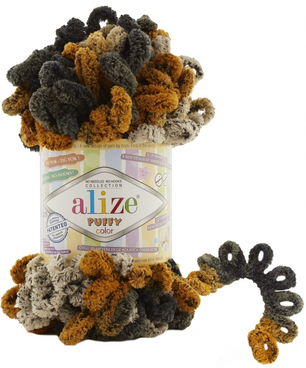 Alize Puffy Color, 100% Micropolyester 5 Skein Value Pack, 500g фото 37