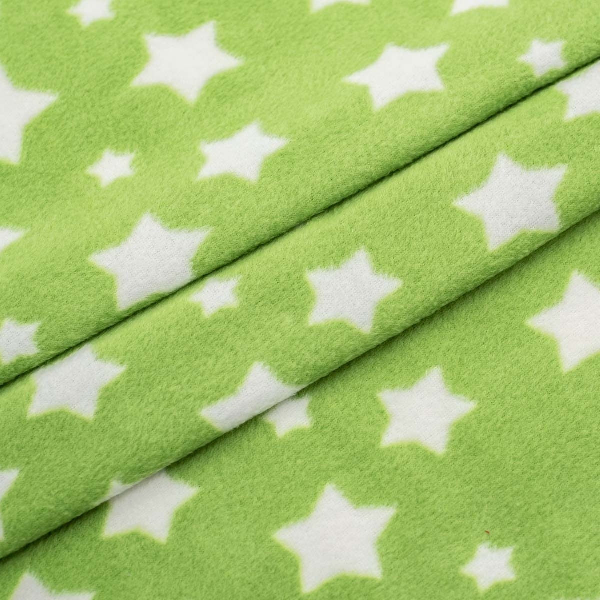 Green Stars Fleece Patchwork Fabric фото 1