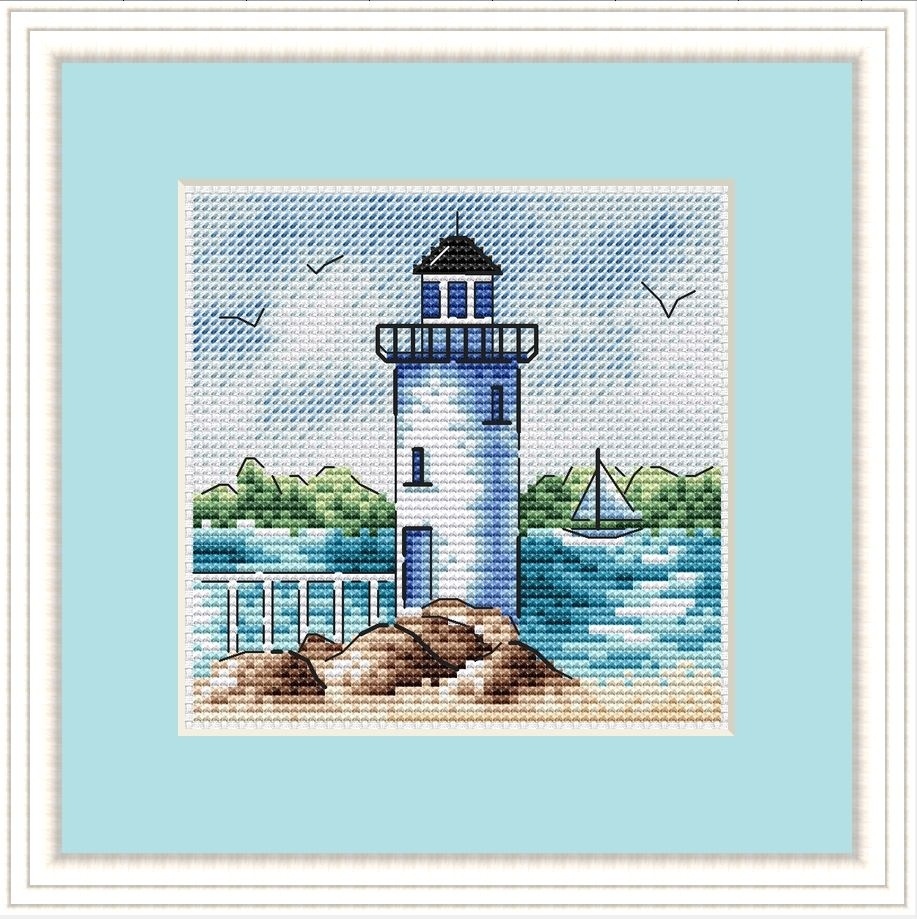 Lighthouse. Summer Cross Stitch Chart фото 1