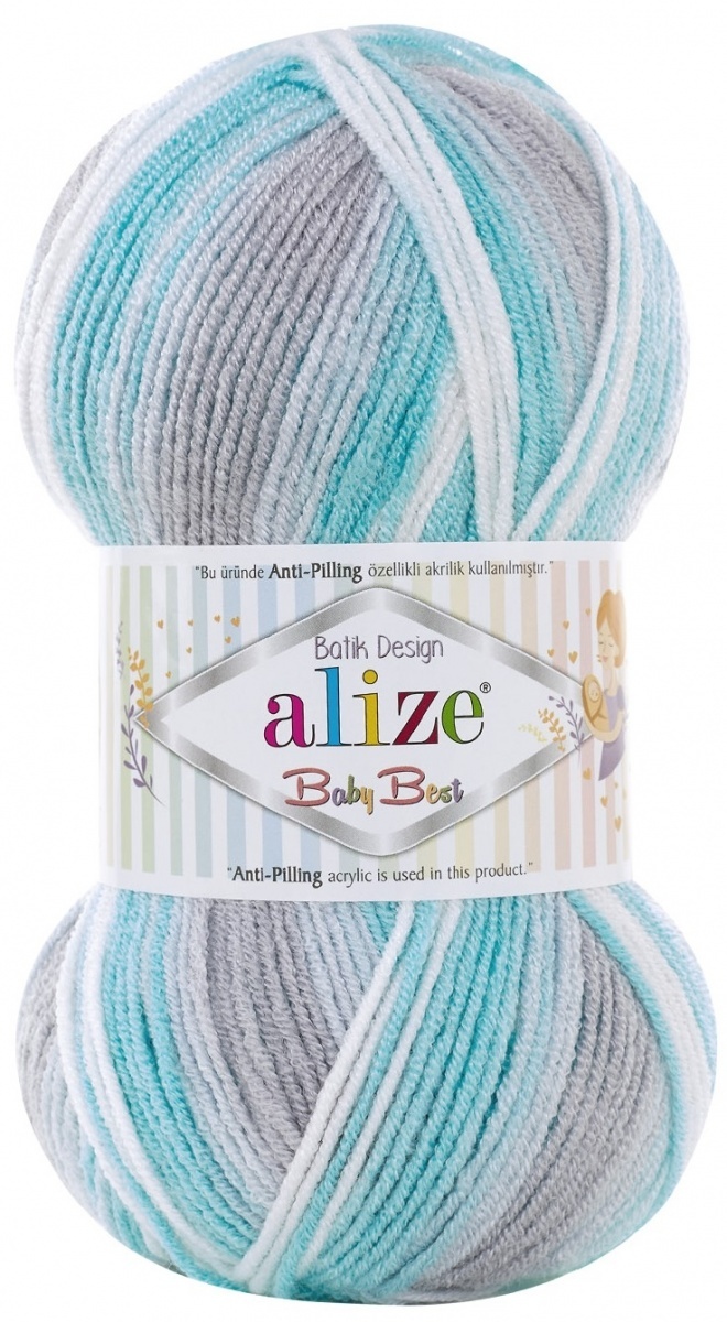 Alize Baby Best Batik, 90% acrylic, 10% bamboo 5 Skein Value Pack, 500g фото 4