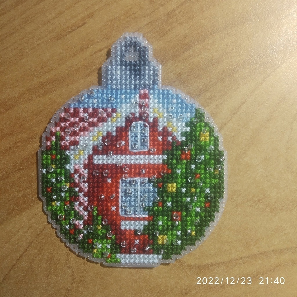 House Christmas Ball Cross Stitch Pattern фото 4