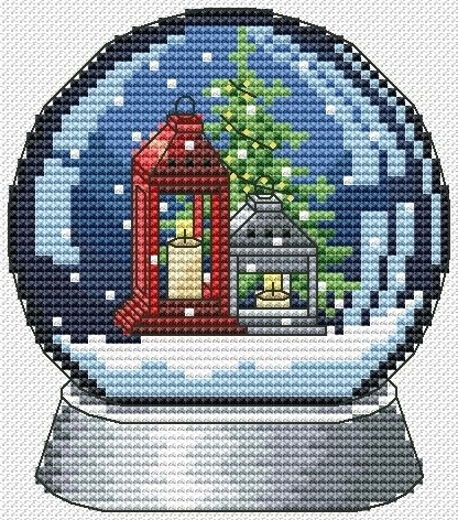 Snow Globe 4 Cross Stitch Pattern фото 1