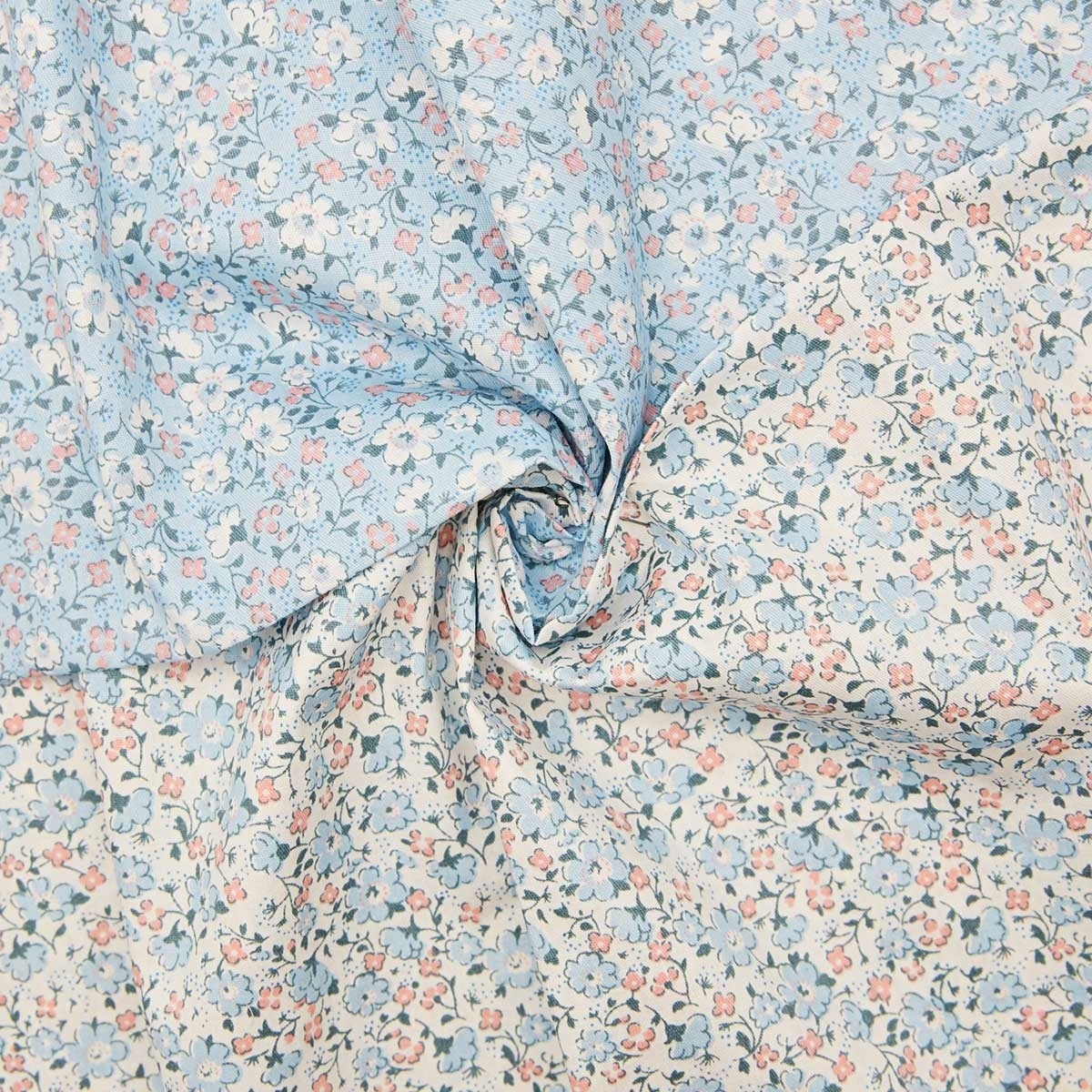 Blue Set 02 Cotton Patchwork Fabric фото 3