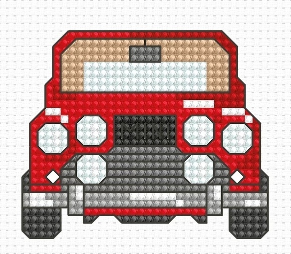 My First Embroidery. Car Cross Stitch Kit фото 1