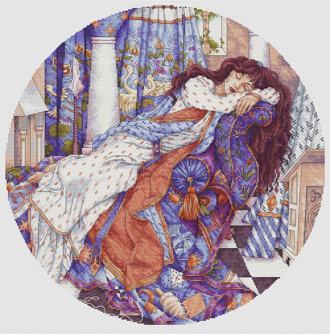 Sleeping Beauty Cross Stitch Pattern фото 1
