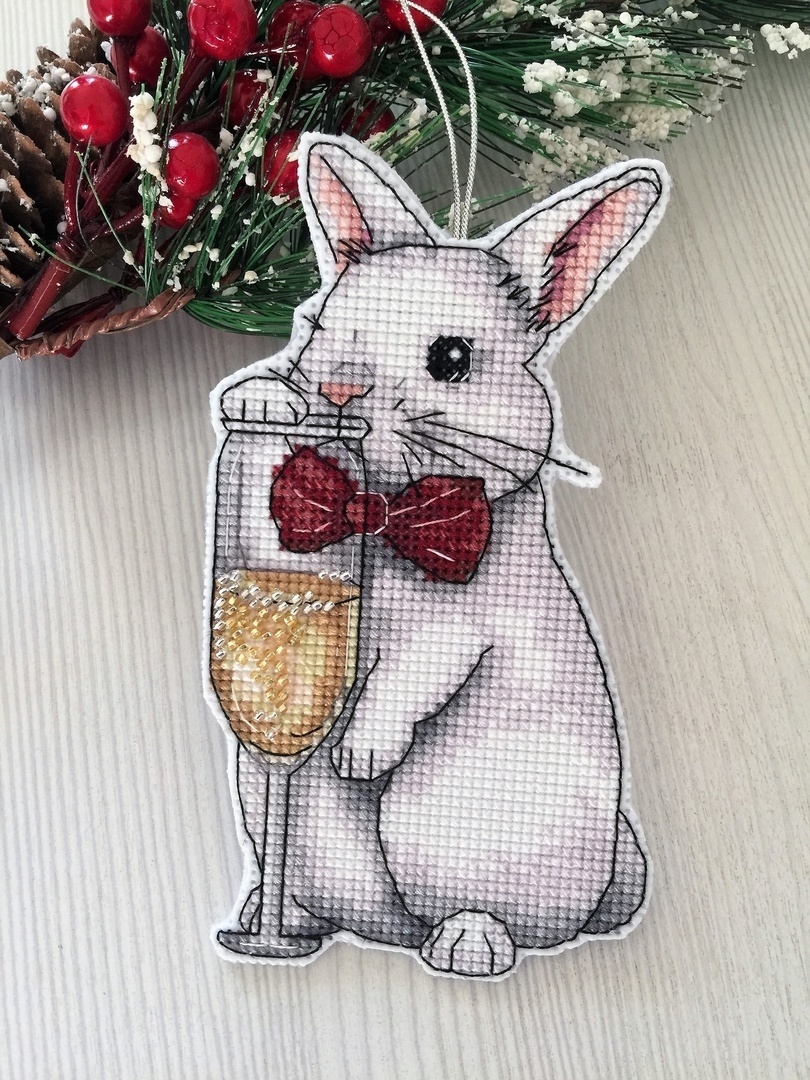 New Year Bunny Cross Stitch Pattern фото 3