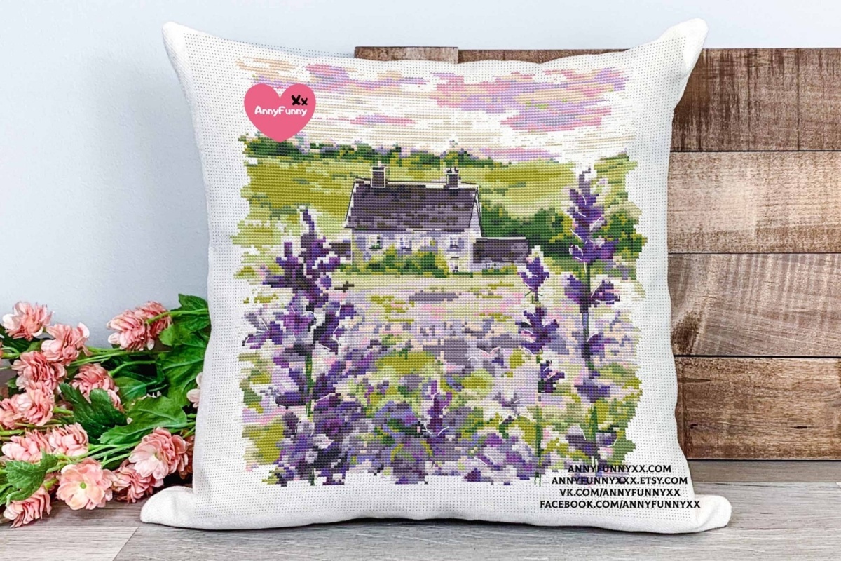 Lavender Provence Cross Stitch Pattern фото 5