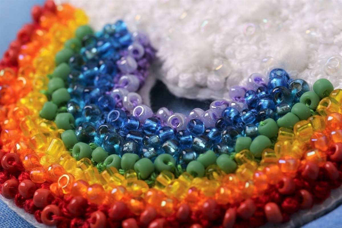 Brooch. Rainbow Bead Embroidery Kit фото 5