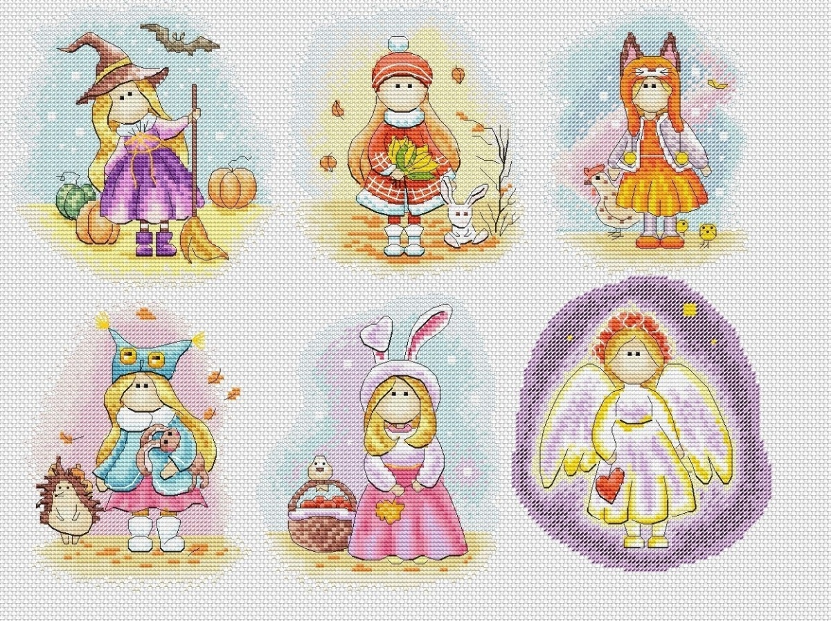 Dolls Cross Stitch Pattern фото 1