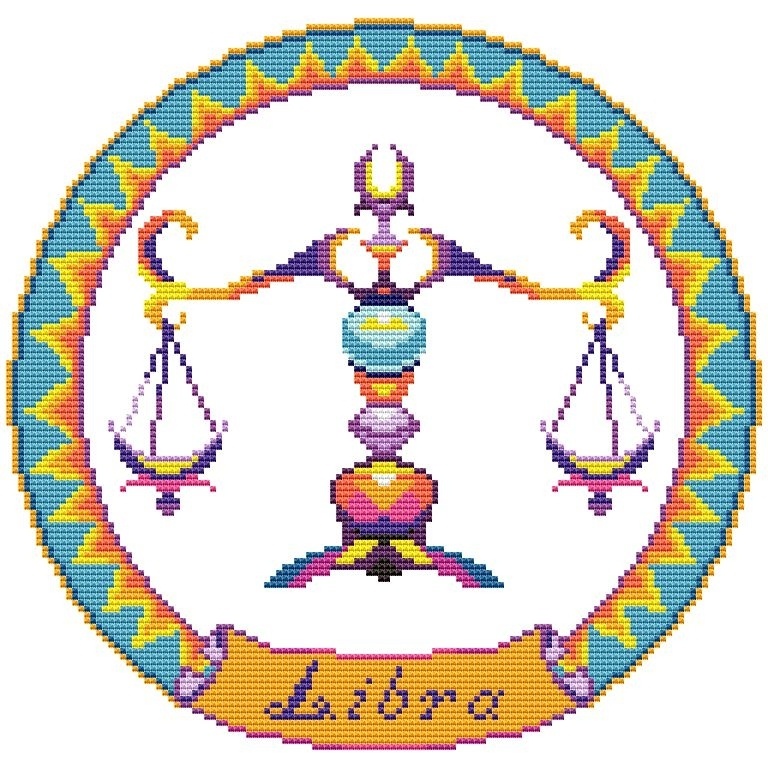 Libra 1 Cross Stitch Pattern фото 1