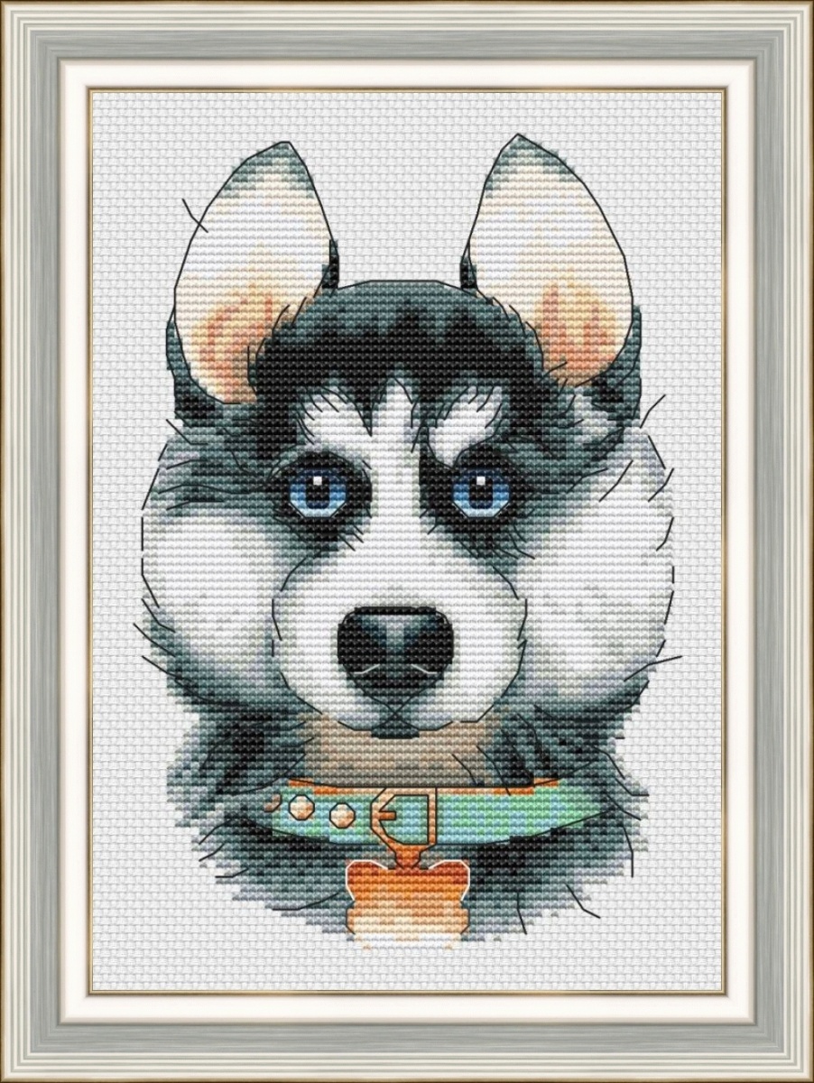Cute Husky Cross Stitch Pattern фото 2