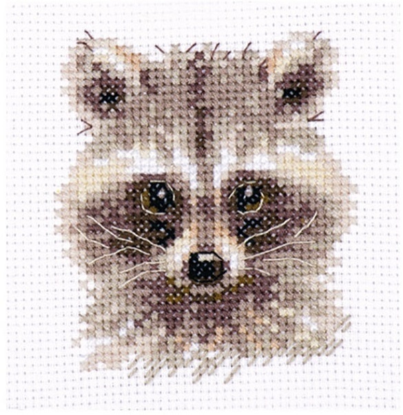Animal Portraits. Raccoon Cross Stitch Kit фото 1