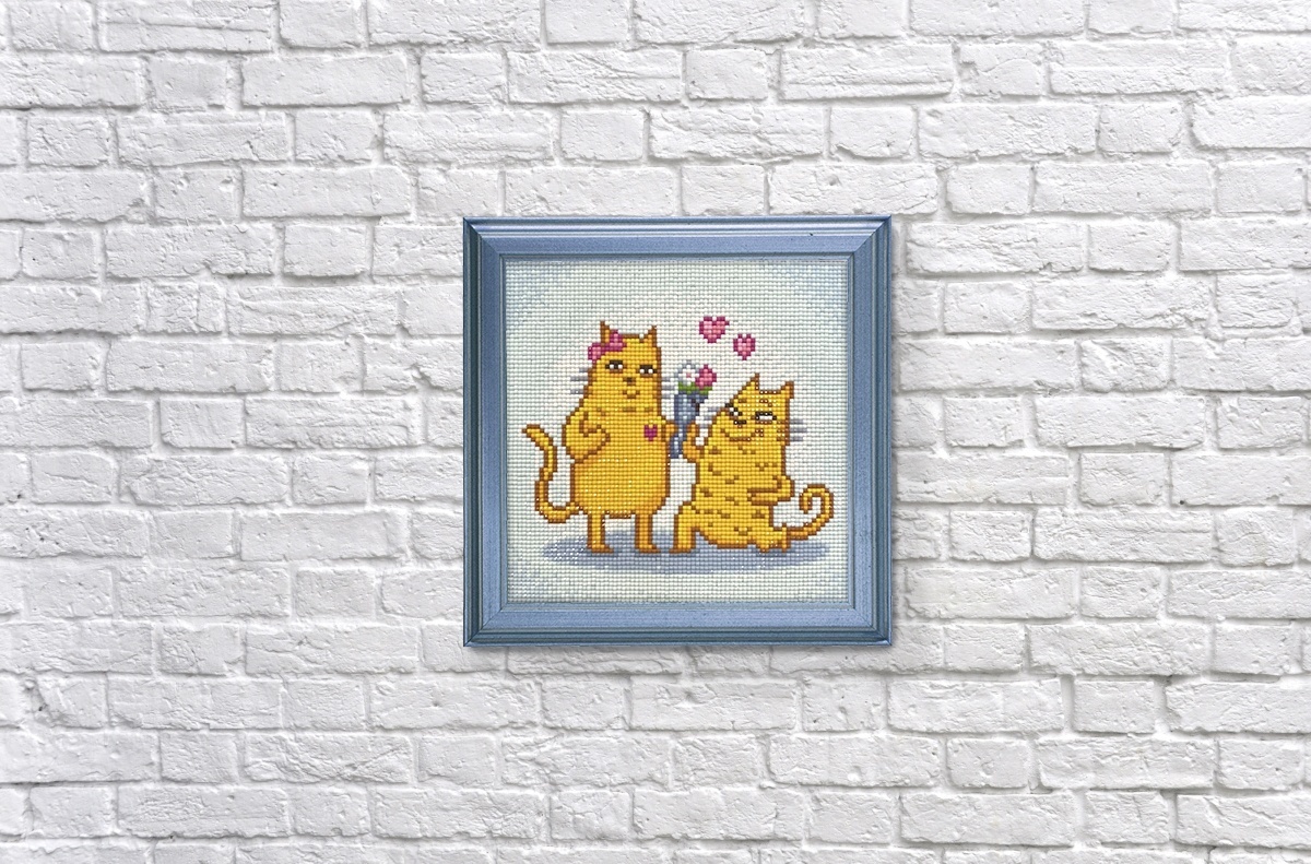 Cat Romance Diamond Painting Kit фото 3
