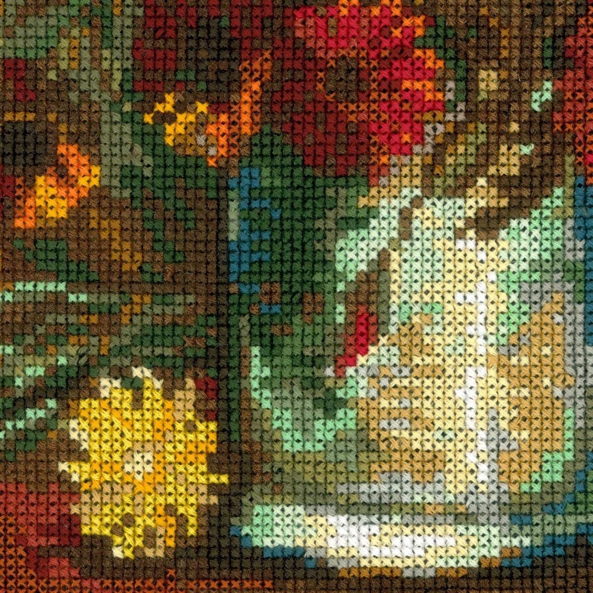Still Life with Meadow Flowers and Roses Cross Stitch Kit, code 1591 RIOLIS