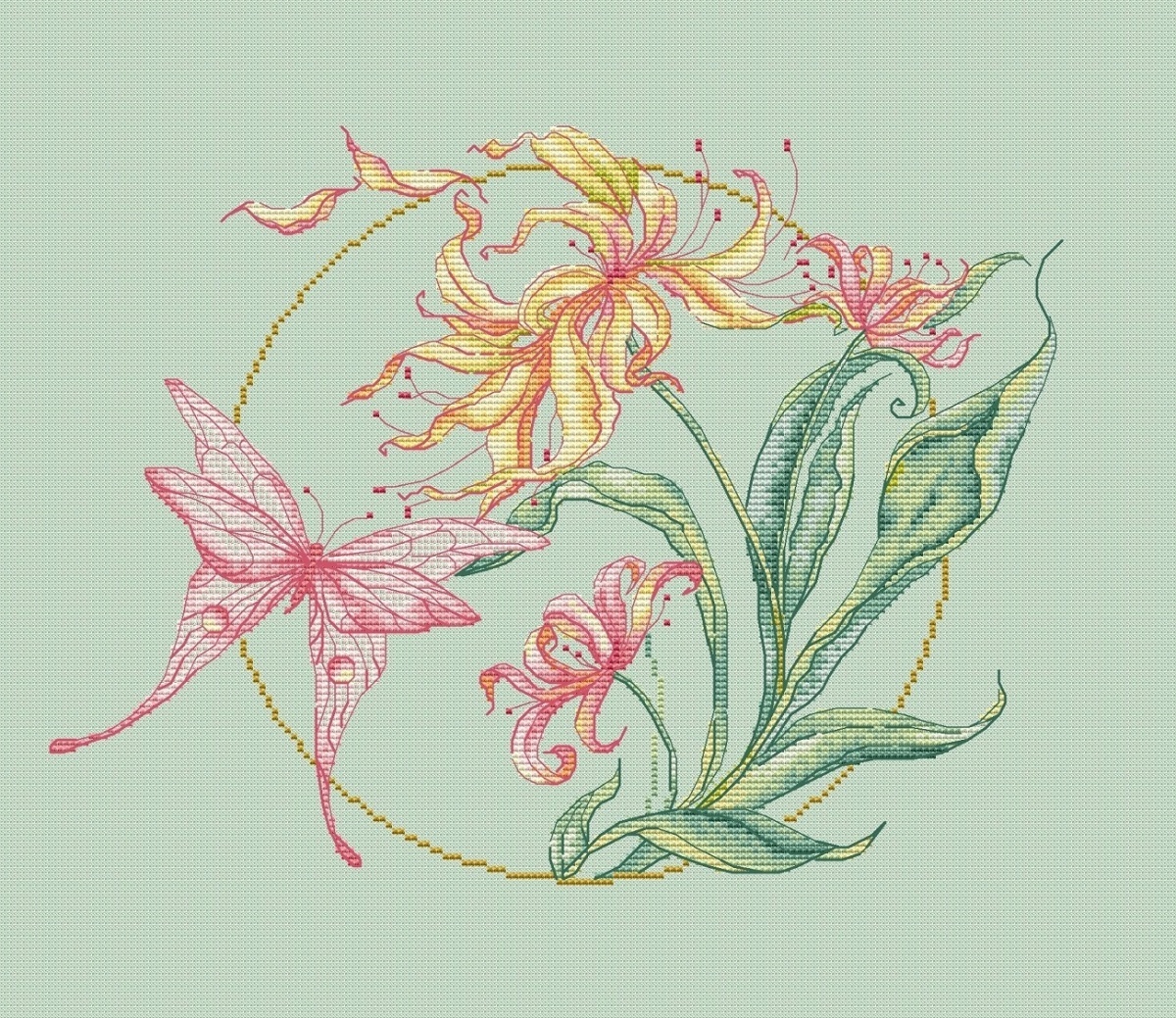 Wonderful Flower Cross Stitch Pattern фото 1
