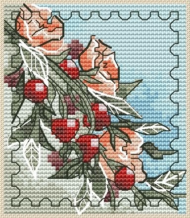 Post Stamp 6 Cross Stitch Pattern фото 1