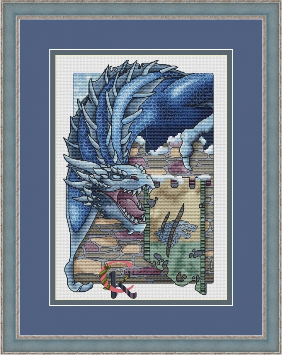 Frozen Dragon Cross Stitch Pattern фото 1