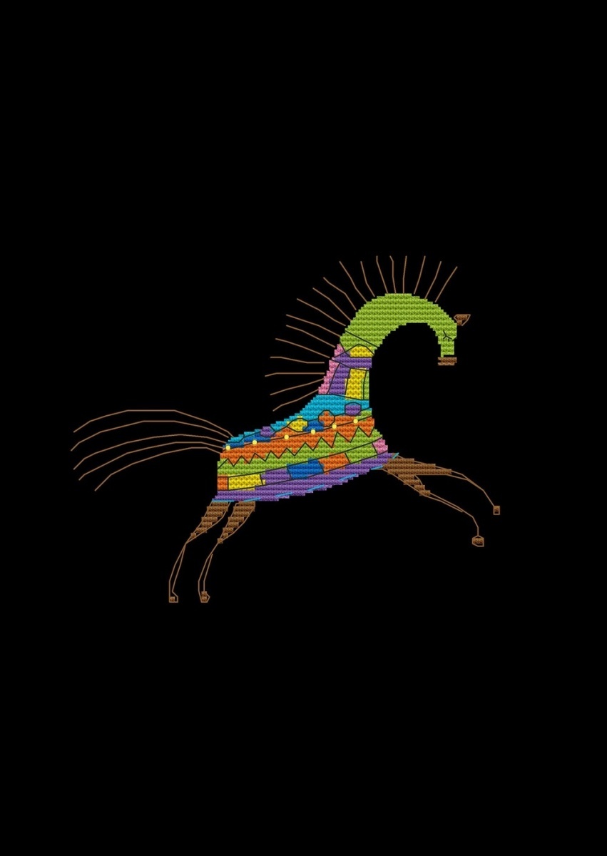 Funny Horse Cross Stitch Pattern фото 1