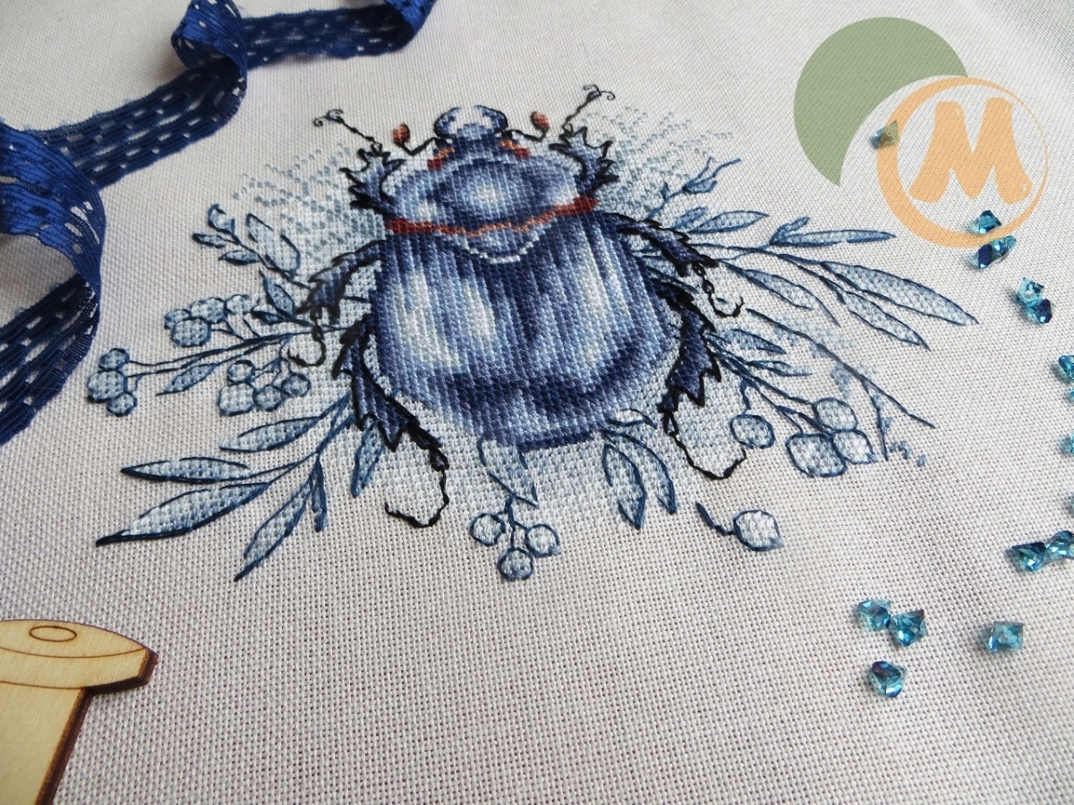 Blue Beetle Cross Stitch Pattern фото 14