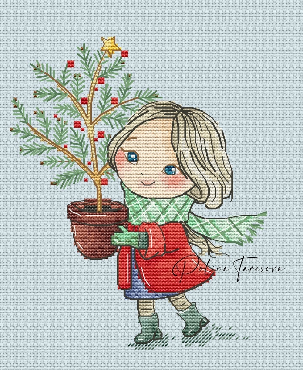 Christmas Pot Cross Stitch Pattern фото 1